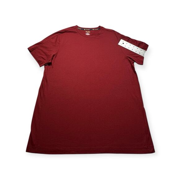 Tek Gear Essential Gear Men's T-Shirt Size L Solid Red Heather Cotton/Poly 368 - Picture 5 of 6